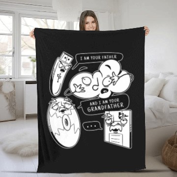 Discover Technology storage joke Fleece Blankets