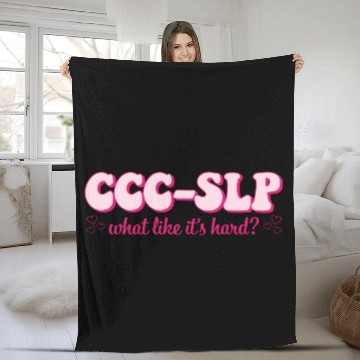 Discover ccc-slp what like it's hard? Fleece Blankets