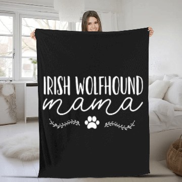Discover Irish Wolfhound Dog Mom Fleece Blankets