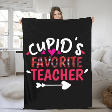 Discover Plaid Cupid Favorite Teacher Valentines Day Fleece Blankets