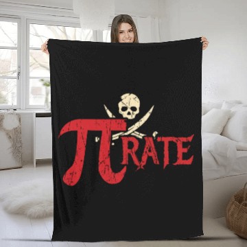 Discover Awesome Pirate Pi Math Holiday Mathematics Pi Day Fleece Blankets