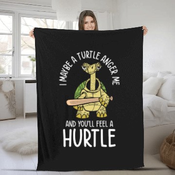 Discover Mean Turtle Reptile Nature Turtle Lover Aquatic Fleece Blankets