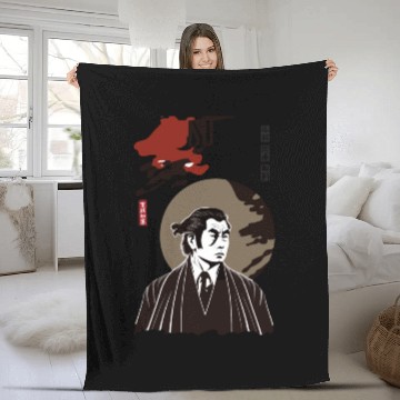 Discover Japan Retro Yakuza Character Fleece Blankets