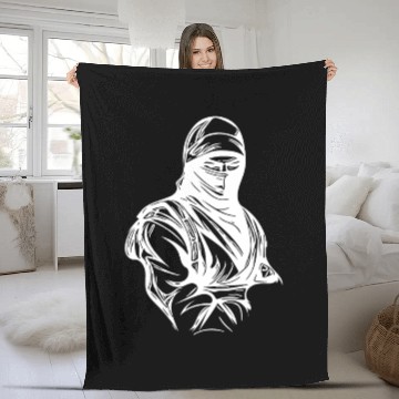 Discover Leisure Ninja Athlete Warrior Weight Training Fleece Blankets