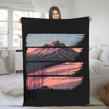Discover Sunrise Mountain Fleece Blankets