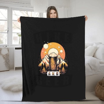 Discover HIKE AND BEER Fleece Blankets