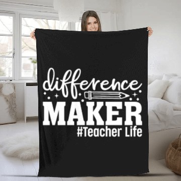 Discover Teacher Life Difference Maker Happy First Day of S Fleece Blankets