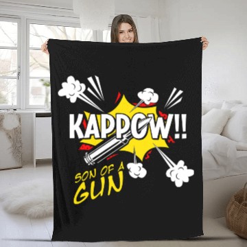 Discover Kappow Bullets Gun Explosion Big Bang Aesthetic Fleece Blankets