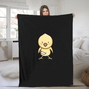 Discover Mean Pet Cute Chicken Plucking Bird Chicken Lover Fleece Blankets