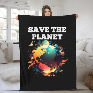 Discover Save the Planet Climate and Nature Care Fleece Blankets