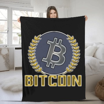 Discover Bitcoin design Fleece Blankets