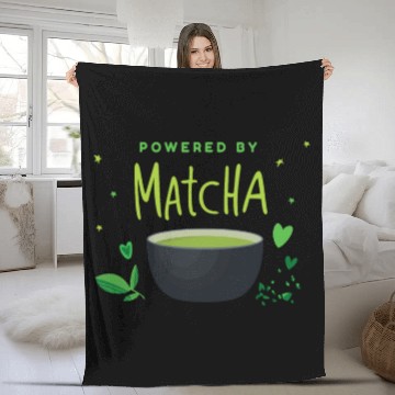 Discover Powered By Matcha Japan Fleece Blankets