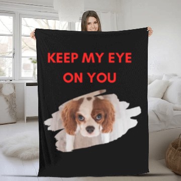 Discover Funny dog, keep my eye on you for dog lovers. Fleece Blankets