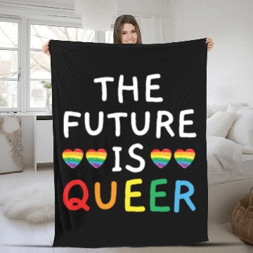 Discover The Future Is Queer LGBTQ Rainbow Pride Month Fleece Blankets
