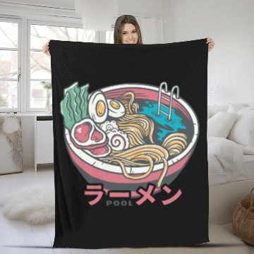 Discover Ramen Pool Fleece Blankets