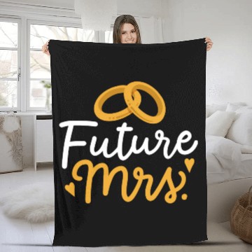 Discover Future Mrs Bridal Party Wedding Fleece Blankets