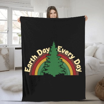 Discover Earth Day Everyday Nature Conservation Awareness Fleece Blankets