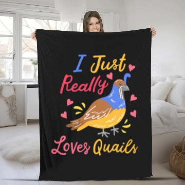 Discover Quail Quail Lover Quail Owner Fleece Blankets