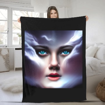 Discover Face in the storm Fleece Blankets