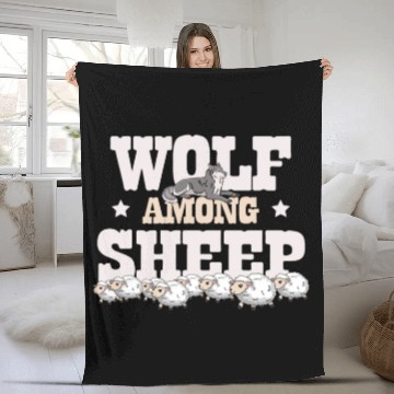 Discover Wolf Among Sheep Wolves Animal Werewolf Wolf Lover Fleece Blankets