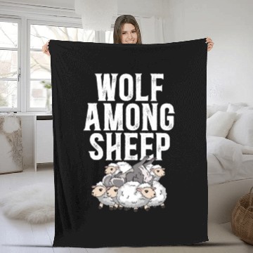 Discover Wolf Among Sheep Wolves Animal Werewolf Wolf Lover Fleece Blankets