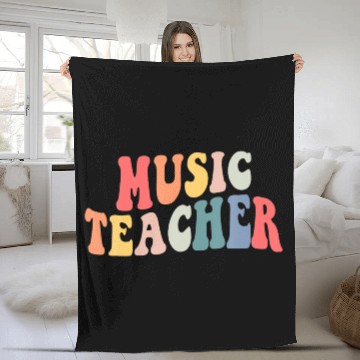 Discover Groovy Music Teacher Team Back To School Fleece Blankets