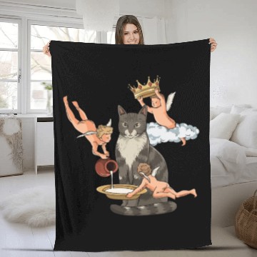 Discover Cat Lover Cat Graphic Cat Mom Fleece Blankets