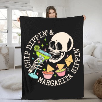 Discover Chip Dippin' And Margarita Sippin' Fleece Blankets