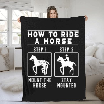 Discover Horses Lover Equestrian How To Ride A Horse Fleece Blankets