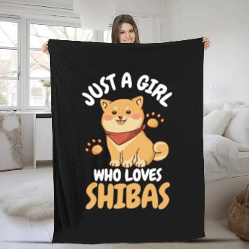 Discover Shiba Inu Dog Lover Kawaii Fleece Blankets