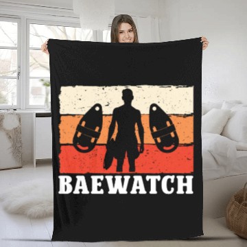 Discover Lifeguard baewatch swimming pool guard sea rescuer Fleece Blankets
