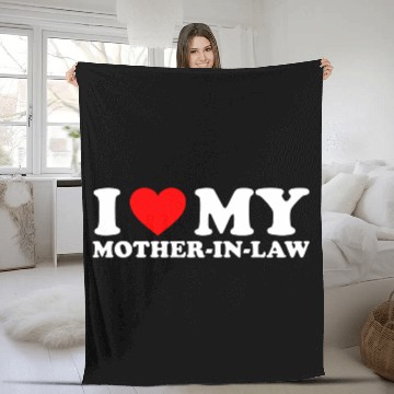Discover I Love (heart) my Mother-in-Law Fleece Blankets for funny