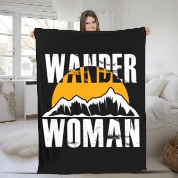 Discover Wanderwoman Mountaineering Hiking Women Fleece Blankets