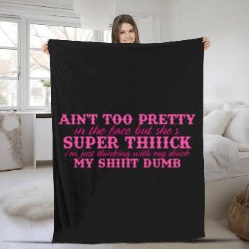 Discover Ain't Too Pretty In The Face Fleece Blankets