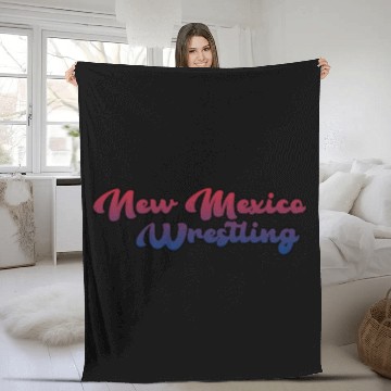 Discover New Mexico Wrestling Fleece Blankets
