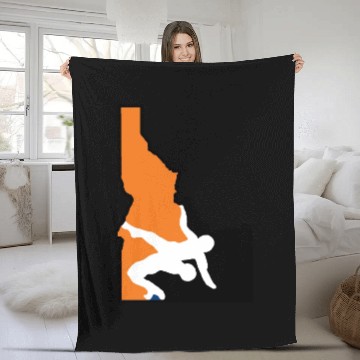 Discover Idaho Wrestling (State Colors) Fleece Blankets