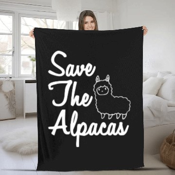 Discover Save The Alpacas I Alpaca Fleece Blankets