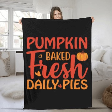 Discover Pumpkin Baked Fresh Daily Pies Fleece Blankets