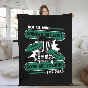 Discover Some Are Looking for Discs Frisbee Buddy Disc Golf Fleece Blankets