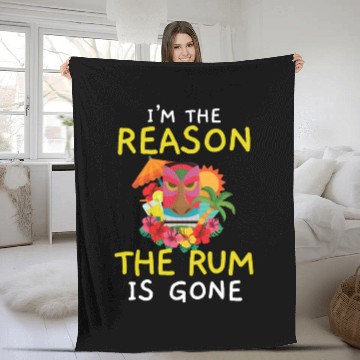 Discover I'm The Reason The Rum Is Gone Luau Party Tiki Bar Fleece Blankets