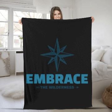 Discover Embrace the Wilderness Camping cute Fleece Blankets