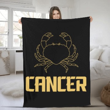 Discover Cancer Zodiac Sign, astrology design, the crab Fleece Blankets