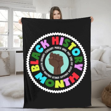 Discover Black History Month Every Month Fleece Blankets