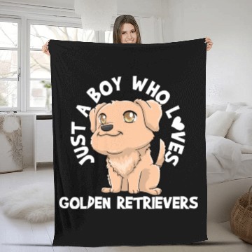Discover Golden Retriever Dog Lover Kawaii Fleece Blankets