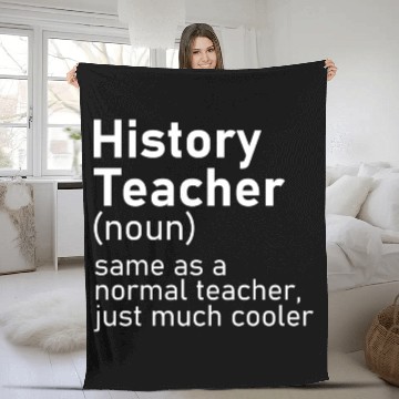 Discover History Teacher Funny Definition Fleece Blankets