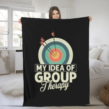 Discover My Idea Of Group Therapy Archery Target Bow & Arro Fleece Blankets
