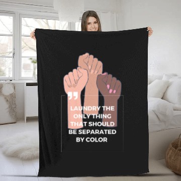 Discover Laundry The Only Thing Separated By Color Quote Fleece Blankets