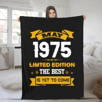 Discover May 1975 Birthday Surprise Fleece Blankets
