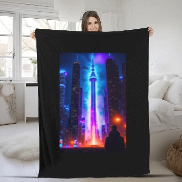 Discover The Moving Tower Fleece Blankets