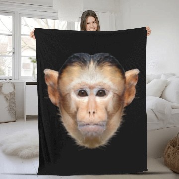 Discover Capuchin Monkey Face Fleece Blankets